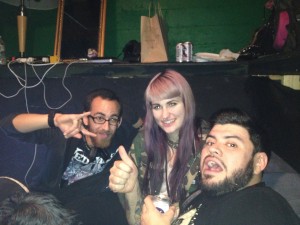 Me with Courtney LaPlante and Rickshaw of IWrestledABearOnce.